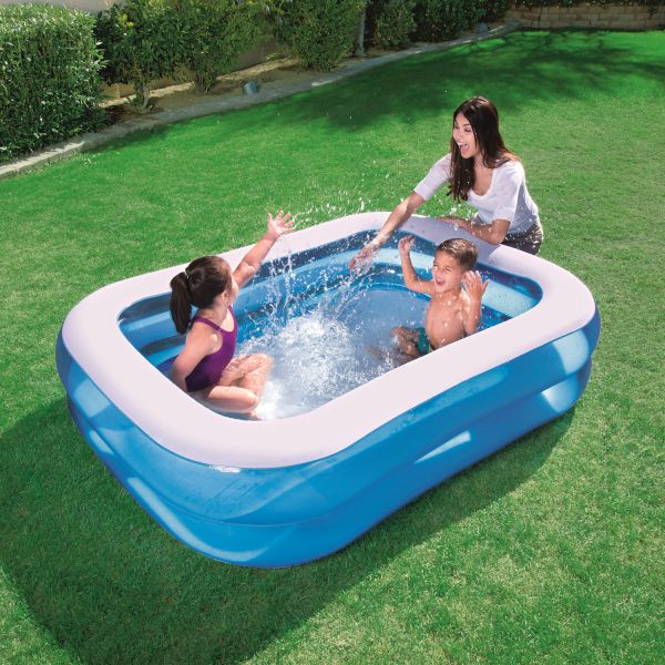 Wild Whirlpool dronken Familiezwembad rechthoek opblaasbaar 201x150x51
